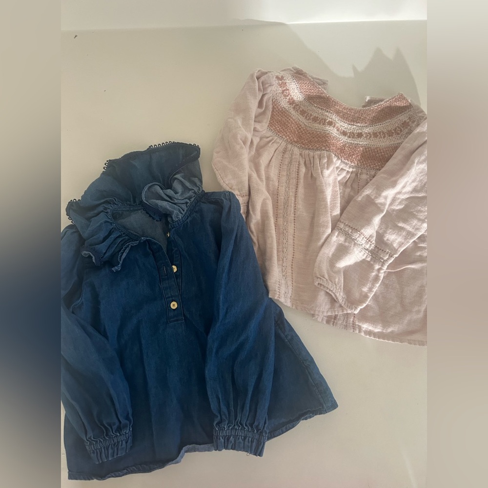 Lot of 2 tunic tops- Zara + crewcuts